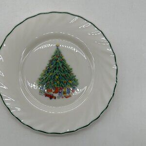 1 Salem Noel Salad Plate Christmas Tree Holiday Porcelle 7 3/4"